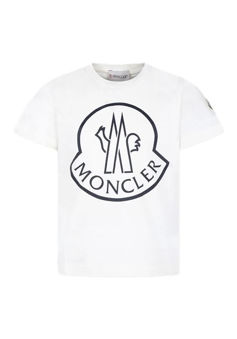 T-Shirt Bianca Con Maxi Logo MONCLER ENFANT | 8C000-05 83907034