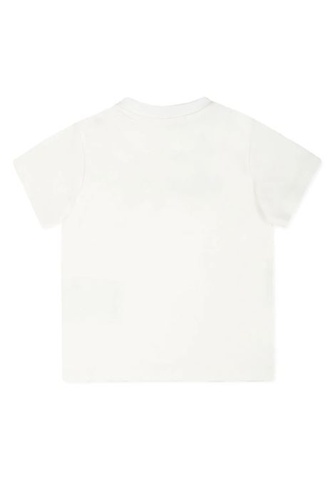 White T-Shirt With Lettering Logo MONCLER ENFANT | 8C000-05 8790N034