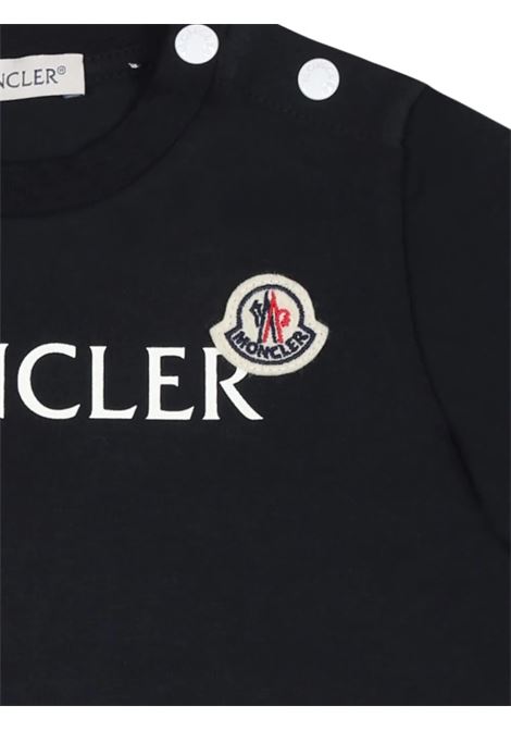 T-Shirt Blu Con Logo Lettering MONCLER ENFANT | 8C000-05 8790N778