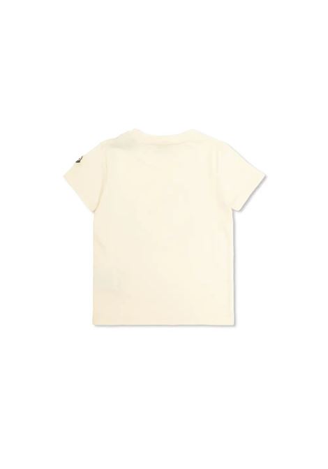 White T-Shirt With Crystals Logo MONCLER ENFANT | 8C000-12 83907050