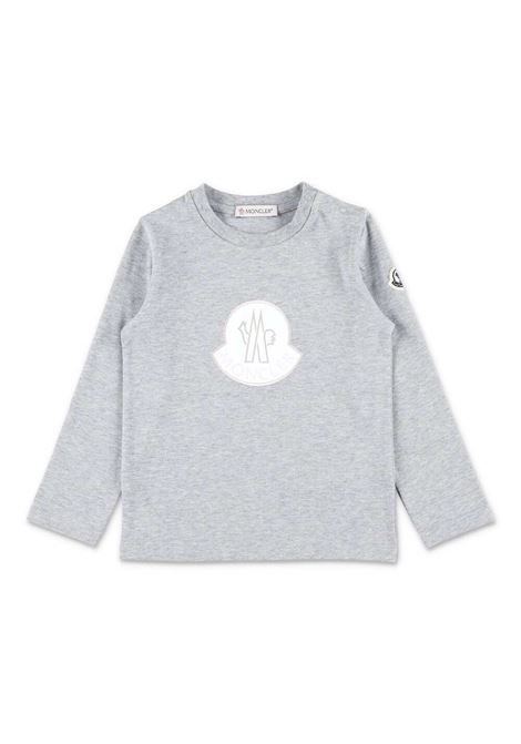 T-Shirt Grigia Con Stampa Logata MONCLER ENFANT | 8D000-02 8790N980