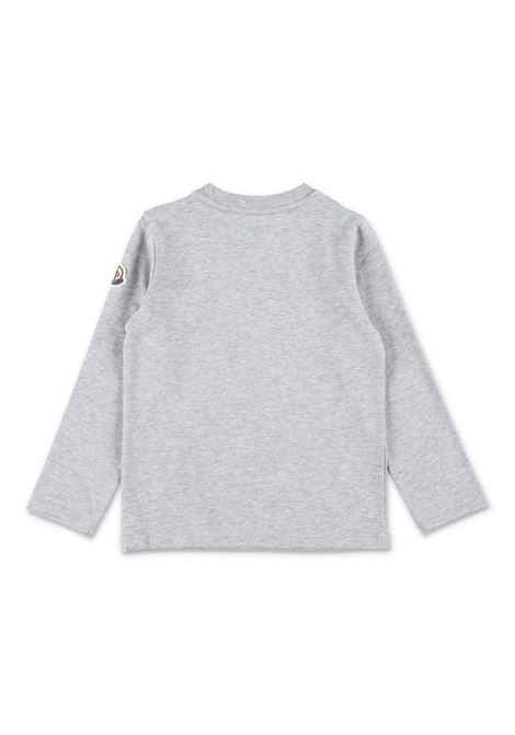 Grey T-Shirt With Logo Print MONCLER ENFANT | 8D000-02 8790N980