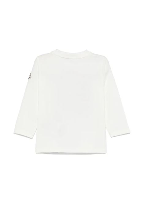 White Long-Sleeved T-Shirt With Logo MONCLER ENFANT | 8D000-07 8790N034