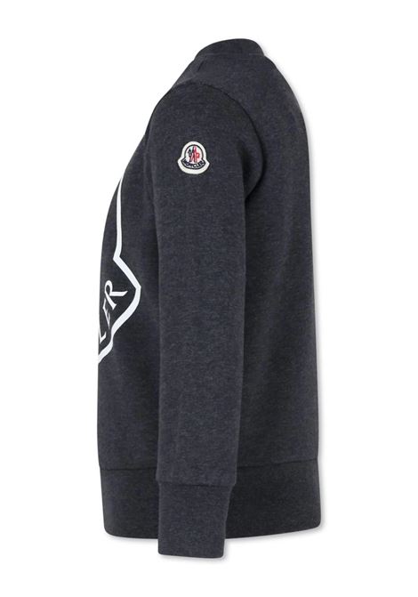 Dark Grey Crew Neck Sweatshirt With Maxi Logo MONCLER ENFANT | 8G000-11 899PS990