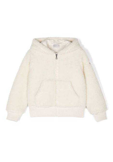 White Teddy Hoodie With Logo MONCLER ENFANT | 8G000-29 89A3X034