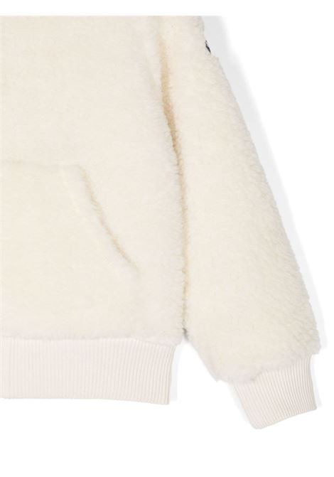 Felpa In Teddy Bianco Con Logo e Cappuccio MONCLER ENFANT | 8G000-29 89A3X034