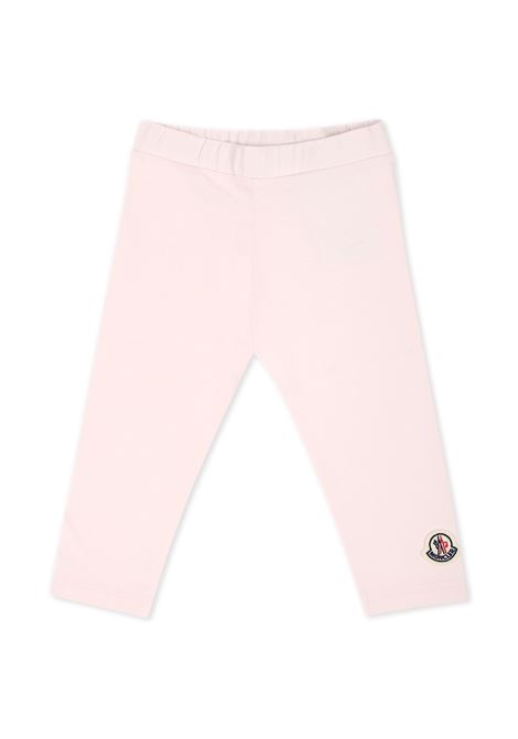 Pink Leggings With Logo Patch MONCLER ENFANT | 8H000-02 8790N503