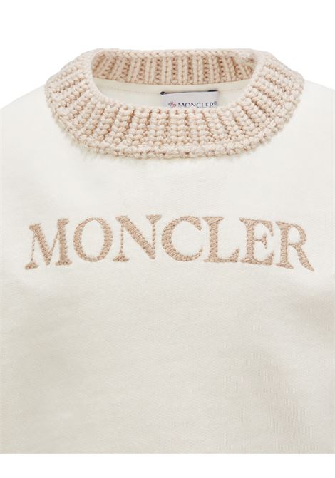 Set Sportivo Bianco Con Logo e Orli In Maglia MONCLER ENFANT | 8M000-02 899PS050