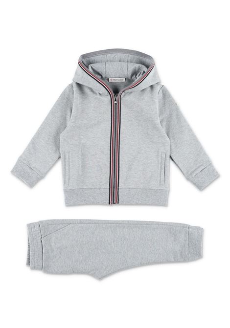 Grey Tracksuit Set With Tricolour Trim MONCLER ENFANT | 8M000-05 89AM3980