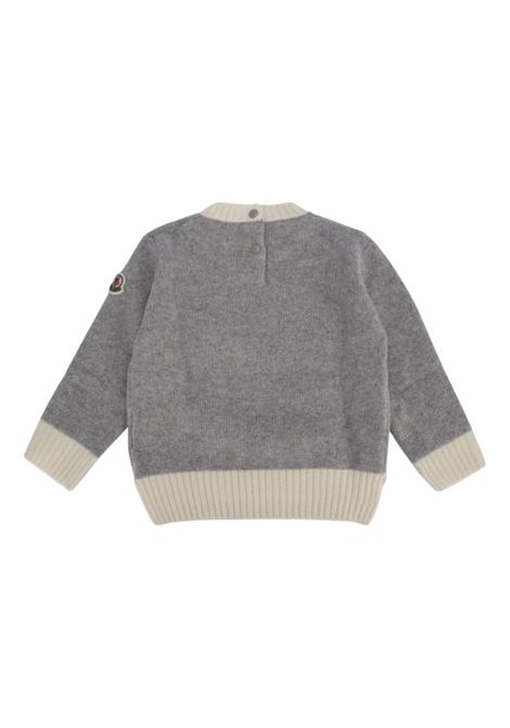 Grey Sweater With Embroidered Logo MONCLER ENFANT | 9C000-03 M1241930