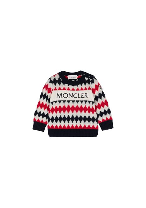 Maglione a Rombi Con Logo MONCLER ENFANT | 9C000-04 M1241P74