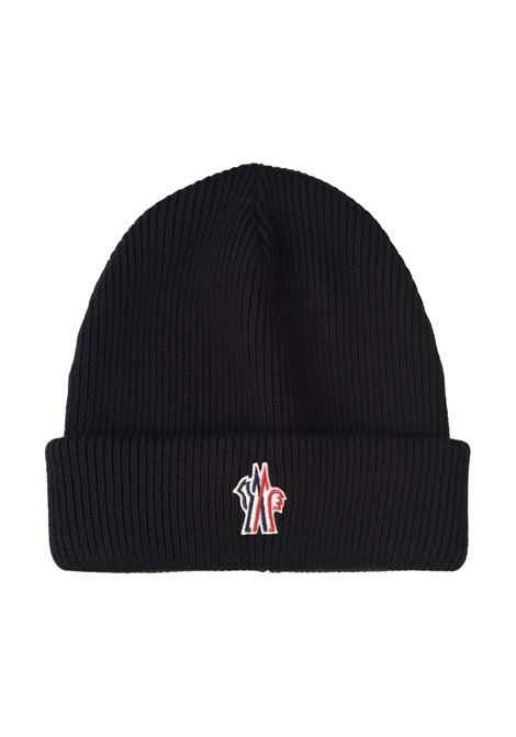 Black Wool Beanie With Logo Patch MONCLER GRENOBLE | 3B000-06 M1115999