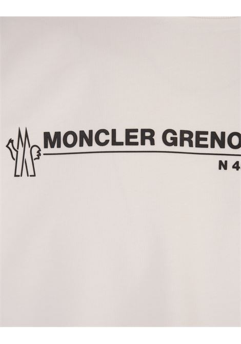 T-Shirt Bianca Con Logo a Contrasto MONCLER GRENOBLE | 8C000-01 83927041