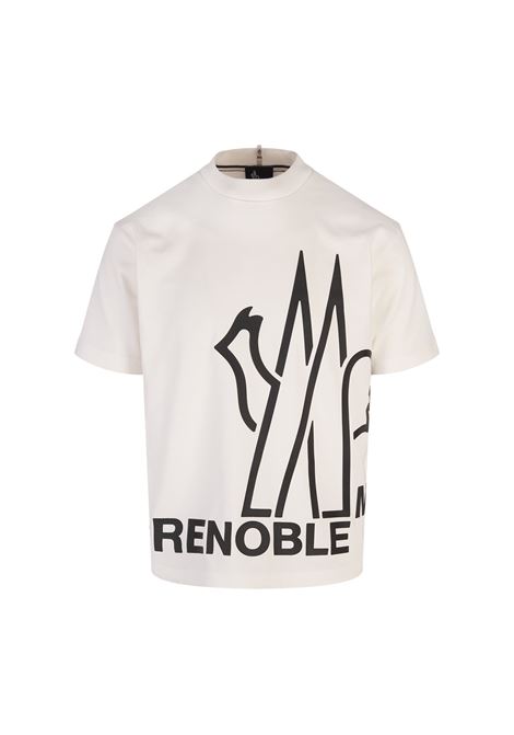 MONCLER GRENOBLE T-Shirt Bianca Con Logo Moncler Grenoble - MONCLER GRENOBLE