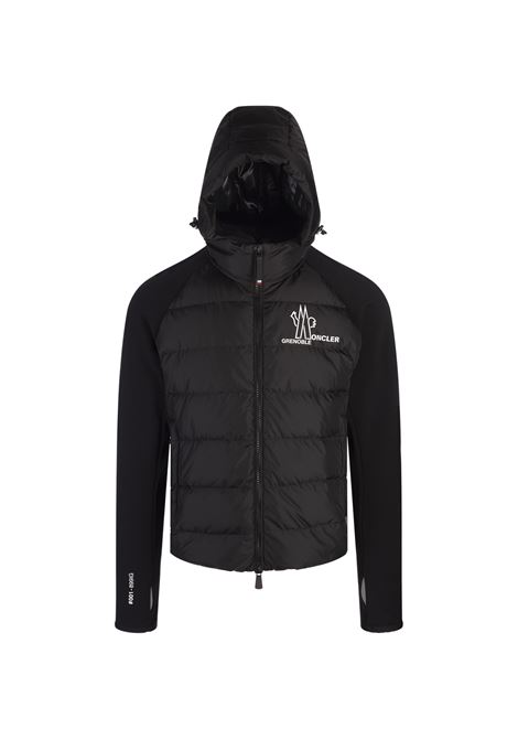 Felpa Zip-Up Nera Con Logo a Contrasto MONCLER GRENOBLE | 8G000-26 899IG999