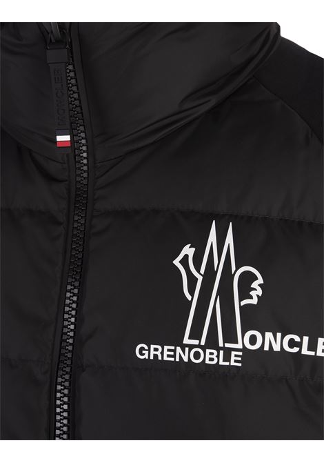 Black Zip-Up Hoodie With Contrast Logo MONCLER GRENOBLE | 8G000-26 899IG999