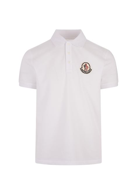White Logoed Polo Shirt MONCLER | 8A000-05 89A1600A
