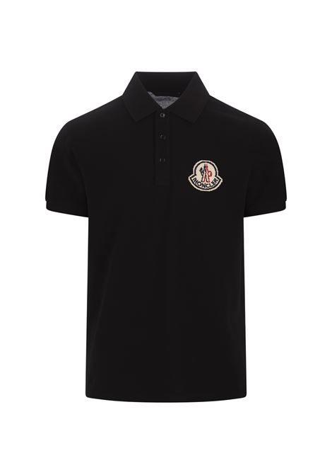 Black Logoed Polo Shirt MONCLER | 8A000-05 89A16998