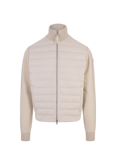 White Padded Cardigan In Wool and Cashmere MONCLER | 9B000-04 M4281215