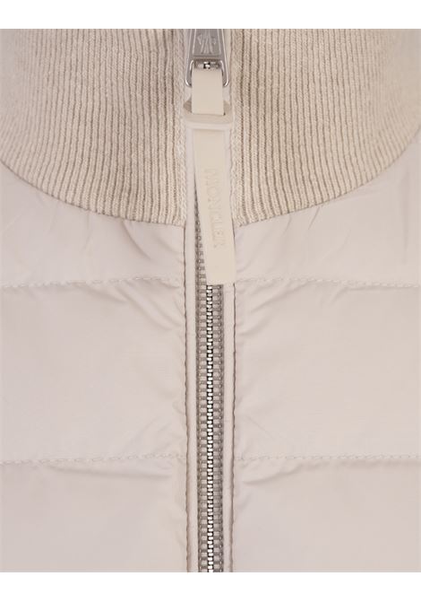 White Padded Cardigan In Wool and Cashmere MONCLER | 9B000-04 M4281215