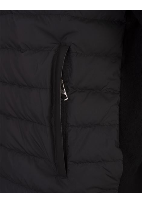 Black Padded Cardigan In Wool and Cashmere MONCLER | 9B000-04 M4281999