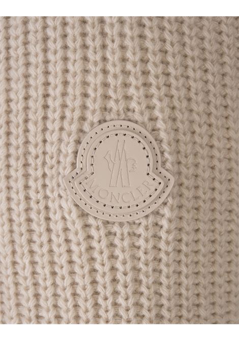 Reversible Zip-Up Hoodie In Light Beige Wool Blend MONCLER | 9B000-35 M4281215