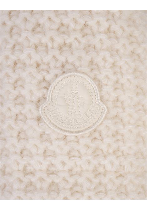 White Padded Cardigan In Wool And Alpaca MONCLER | 9B000-47 M3620034