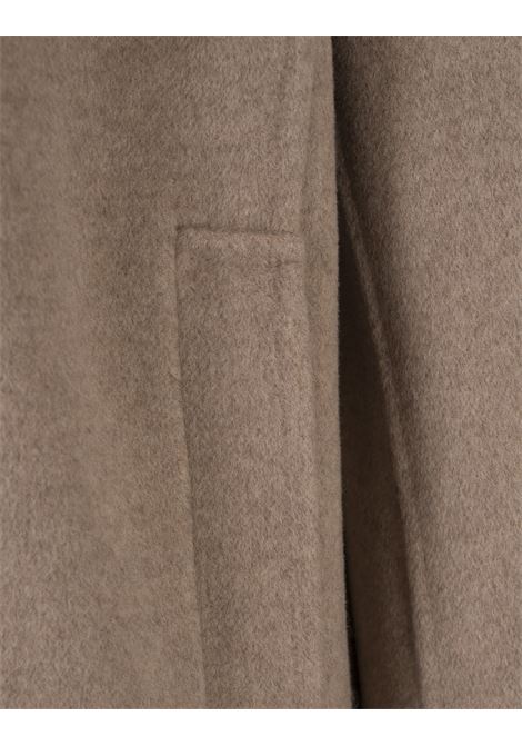 Felpa Zip-Up Con Cappuccio In Cashmere Marrone MONTECORE | F07MUC830D-27326