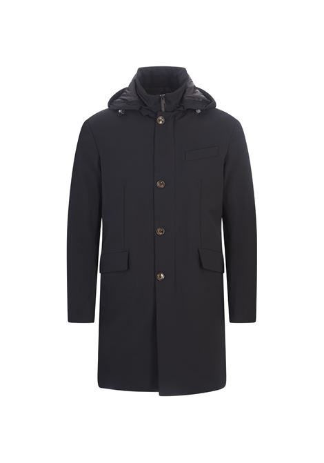 MONTECORE Parka In Lana Rain System Blu Navy - MONTECORE