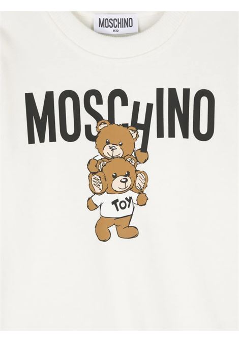 White Moschino Teddy Bear Sweatshirt  MOSCHINO KIDS | H6F05RLCA4310063