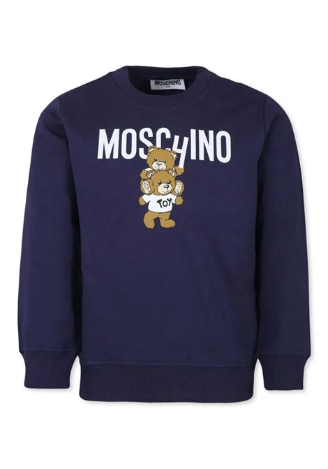 Blue Moschino Teddy Bear Sweatshirt  MOSCHINO KIDS | H6F05RLCA4340016