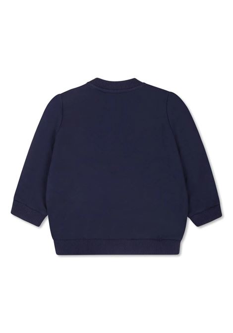 Blue Crew-Neck Sweatshirt With Moschino Teddy Bear Print  MOSCHINO KIDS | M8F04QLCA4040016