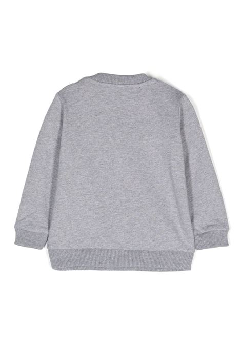 Grey Crew-Neck Sweatshirt With Moschino Teddy Bear Print  MOSCHINO KIDS | M8F04QLCA4060901