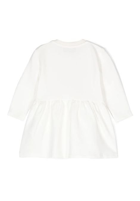 White Dress With Teddy Bear Embroidery MOSCHINO KIDS | MDV0BQLDA1710063
