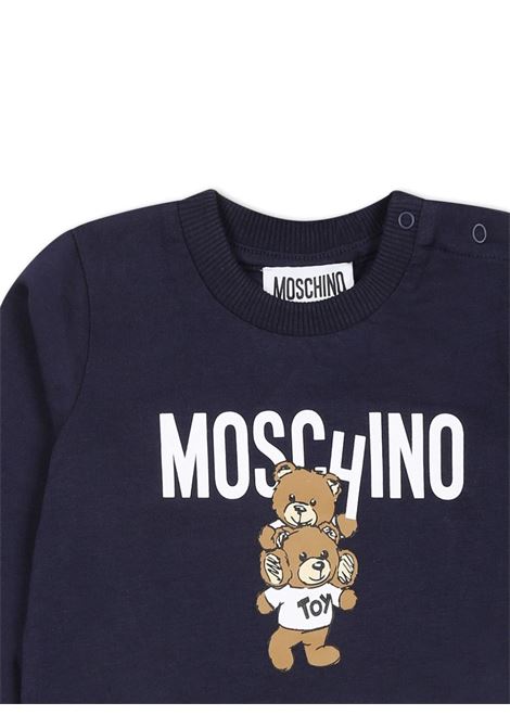 T-Shirt Blu Con Stampa Moschino Teddy Bear MOSCHINO KIDS | MMO00RLAA0140016