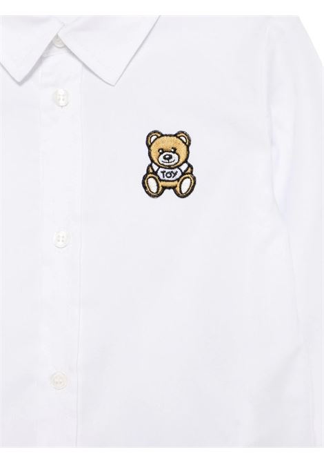 Camicia Teddy Bear Bianca MOSCHINO KIDS | MUC01ELNE0610101