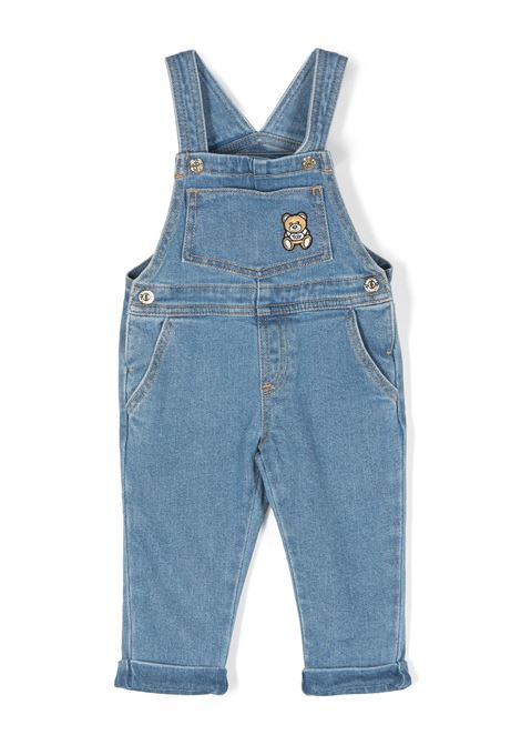 Completo T-Shirt e Salopette In Denim Con Patch Taddy Bear MOSCHINO KIDS | MUK04VLXE5540302