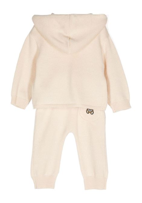 Beige Knitted Set With Teddy Bear Patch MOSCHINO KIDS | MUK04XLHE0620404