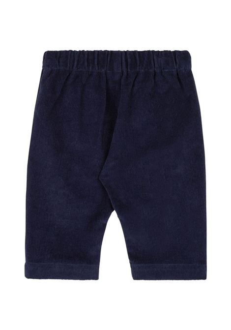 Blue Corduroy Trousers With Teddy Patch MOSCHINO KIDS | MUP053LVA0540016