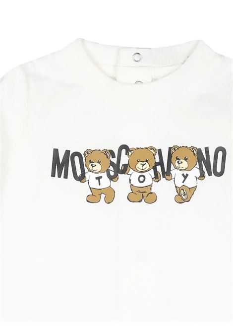 Tutina Bianco Con Stampa Moschino Teddy Bear MOSCHINO KIDS | MUT04LAA1010063