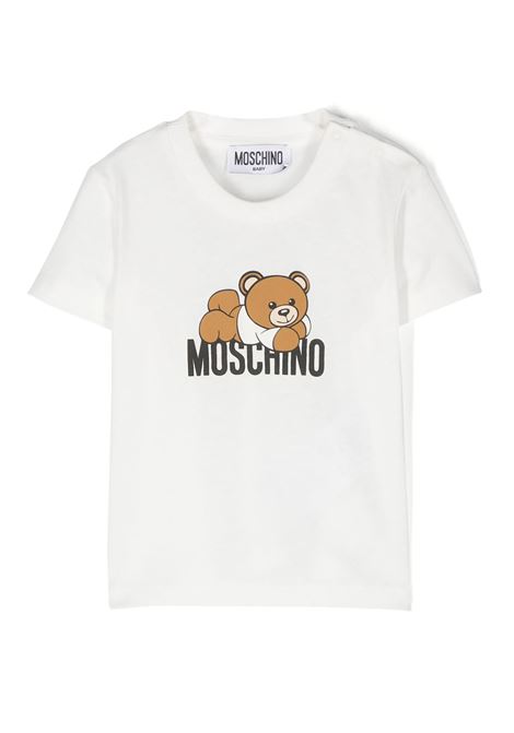 White Moschino Teddy Bear T-Shirt MOSCHINO KIDS | MUY076LAA3610063