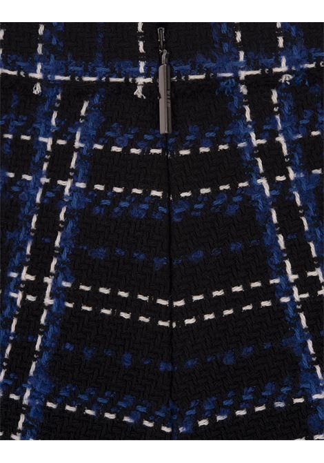 Black Fabric Skort With Blue Check Pattern MSGM | 3741MDB11-24762899