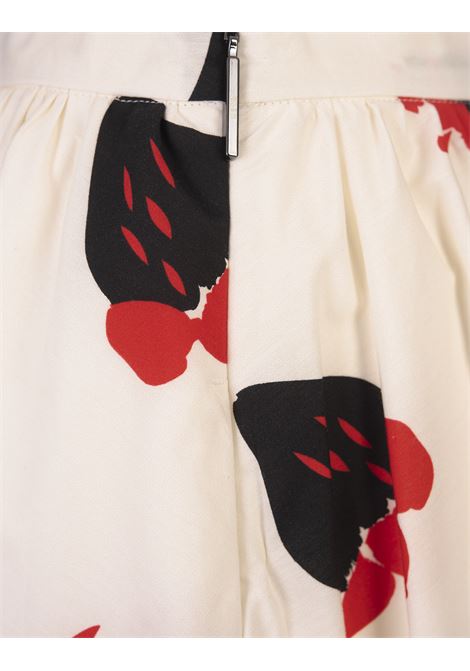 White Midi Skirt With Strawberry Print MSGM | 3741MDD26-24766602