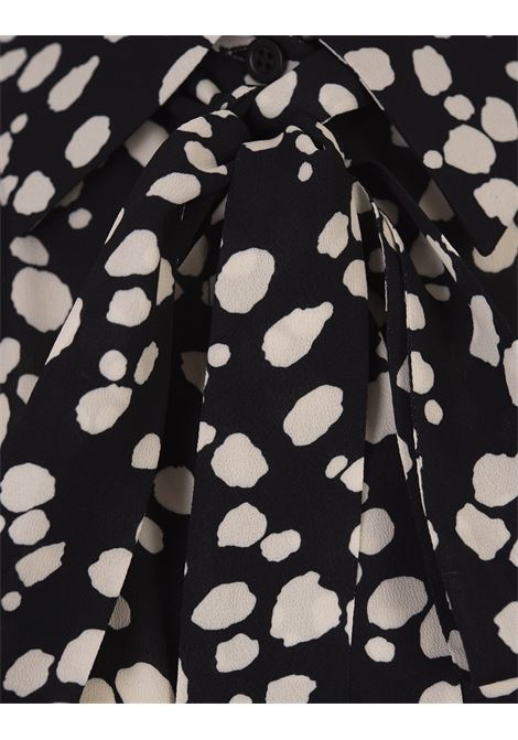 Camicia In Satin Nero Con Stampa MSGM Pois MSGM | 3741MDE08-24766399