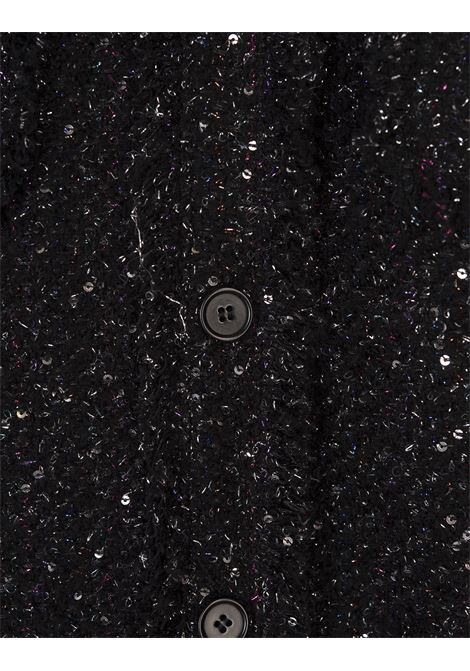 Black Lurex Tweed Shirt MSGM | 3741MDE12-24761999