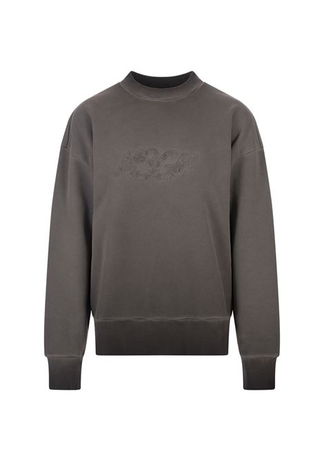 Grey Sweatshirt With Washed Effect MSGM | 3741MDM114SE-24758798