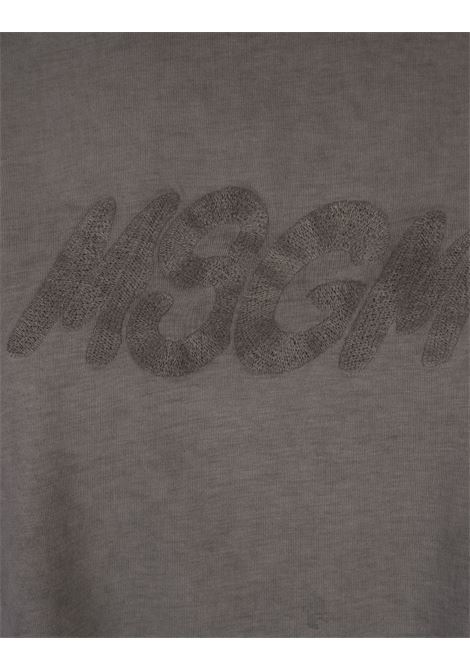 Grey T-Shirt With Washed Effect MSGM | 3741MDM115SE-24758698