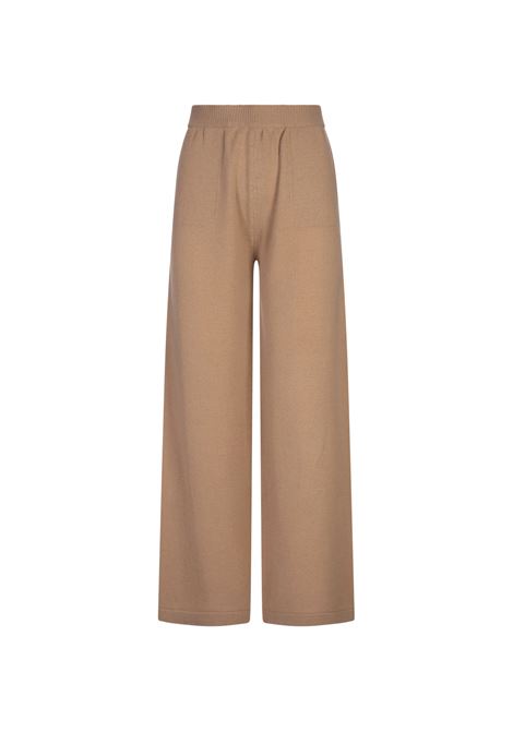 MSGM Pantaloni Ampi In Maglia Beige - MSGM