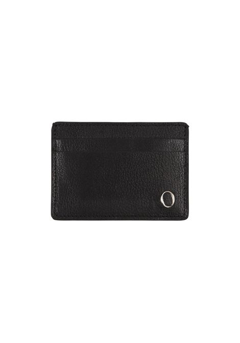 Black Grained Leather Card Holder With Logo ORCIANI | SU0110-CHENER