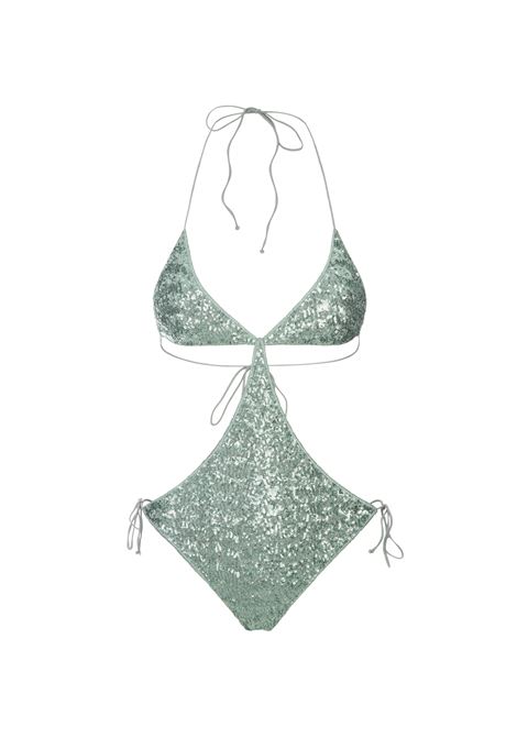 Aqua Sequins One-Piece Swimsuit OSEREE | PBF246-SEQUINSAQUA